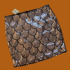 COPY - Charlotte Russe Sequin Rose Gold and black mini